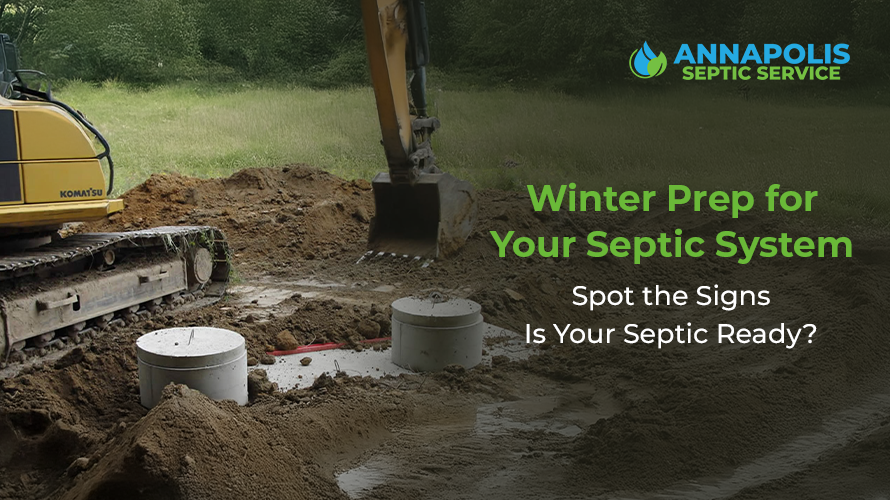A winterized septic system ready for cold weather.