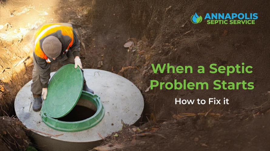 homeowner evaluating septic pumping versus septic repair options